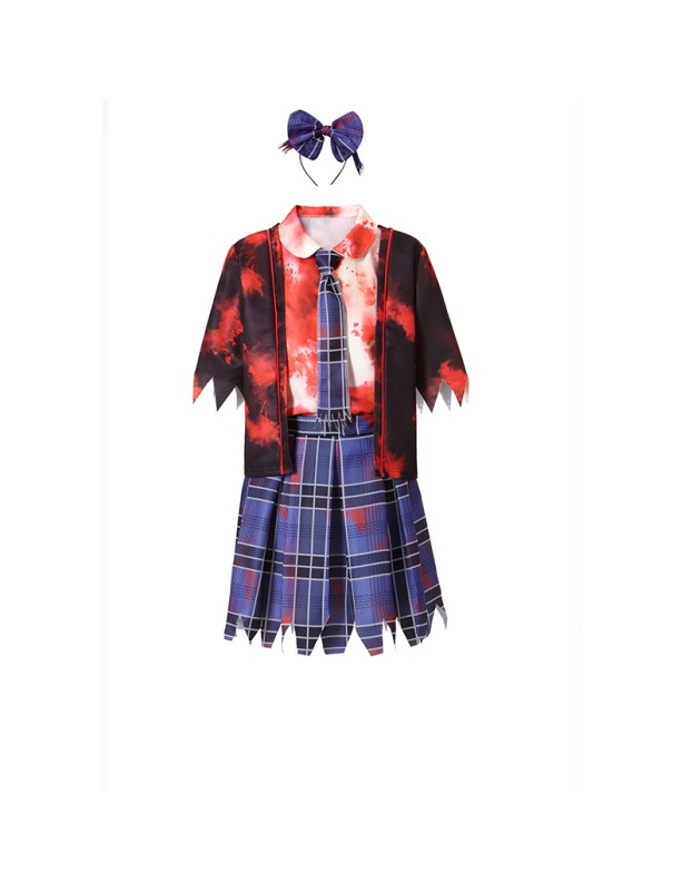 Halloween Horror Campus Costume Women Zombie Bloody Nurse Cosplay Costume Party Dress Up XY82333