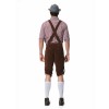 Men Oktoberfest Suspenders Plaid Beer Suit Servant Cosplay Maid Costume XY82342