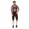 Men Oktoberfest Suspenders Plaid Beer Suit Servant Cosplay Maid Costume XY82342