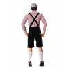 Men Oktoberfest Suspenders Plaid Beer Suit Servant Cosplay Maid Costume XY82342