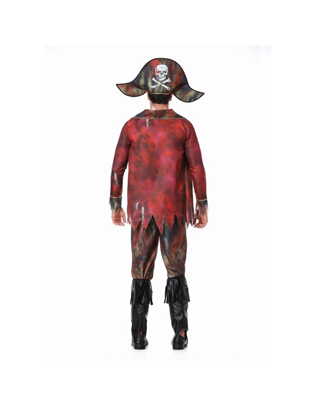 Pirate Game Uniform Costume Masquerade Captain Zombie Men Pirate Cosplay XY82337