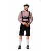 Men Oktoberfest Suspenders Plaid Beer Suit Servant Cosplay Maid Costume XY82342
