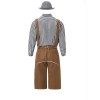 Men Oktoberfest Suspenders Plaid Beer Suit Servant Cosplay Maid Costume XY82342