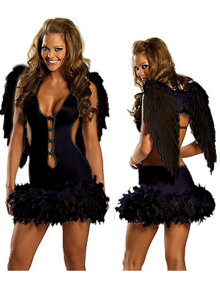 sexy angels costume with low cut gowns design suitable for cosplay M4128