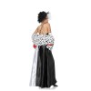 Halloween Cruella Spotted Dog Leopard Cape Cosplay Witch Uniform Stage Performance Costume DL2023