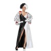 Halloween Cruella Spotted Dog Leopard Cape Cosplay Witch Uniform Stage Performance Costume DL2023