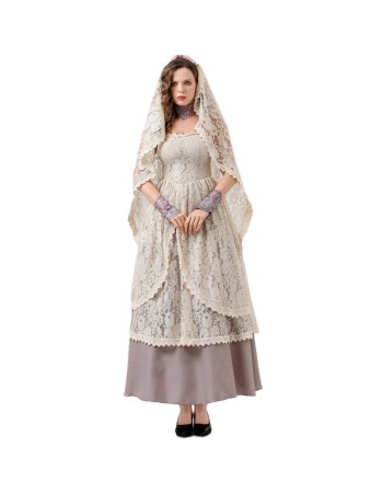 Renaissance Victorian Lace Dress Vampire Bride Costume Holiday Party Uniform Cosplay YM8760