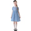 Children's Drama Halloween Maid Costume Cosplay Pastoral Farm Dress Plaid Girl Dress YM0945