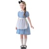 Children's Drama Halloween Maid Costume Cosplay Pastoral Farm Dress Plaid Girl Dress YM0945