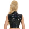 Bright Leather Short Pants PU Bright Shiny Colorful Patent Leather Top Nightclubs Sleeveless Tights XX6930