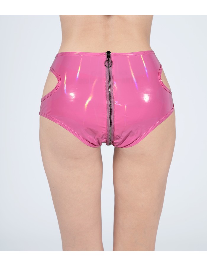 Bright Leather Short Pants PU Bright Shiny Colorful Patent Leather Top Nightclubs Sleeveless Tights XX6930