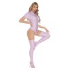 Double Zipper Jumpsuit Mirror Colorful Sexy Women Conjoined Bright Leather Tights XX69162