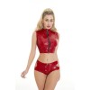 Bright Leather Short Pants PU Bright Shiny Colorful Patent Leather Top Nightclubs Sleeveless Tights XX6930