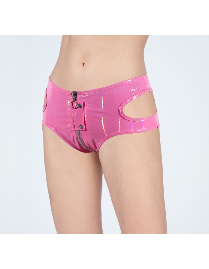 Bright Leather Short Pants PU Bright Shiny Colorful Patent Leather Top Nightclubs Sleeveless Tights XX6930
