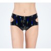 Bright Leather Short Pants PU Bright Shiny Colorful Patent Leather Top Nightclubs Sleeveless Tights XX6930