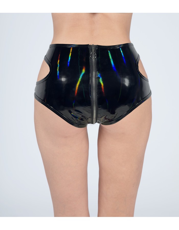 Bright Leather Short Pants PU Bright Shiny Colorful Patent Leather Top Nightclubs Sleeveless Tights XX6930