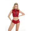 Bright Leather Short Pants PU Bright Shiny Colorful Patent Leather Top Nightclubs Sleeveless Tights XX6930