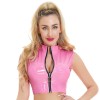 Bright Leather Short Pants PU Bright Shiny Colorful Patent Leather Top Nightclubs Sleeveless Tights XX6930