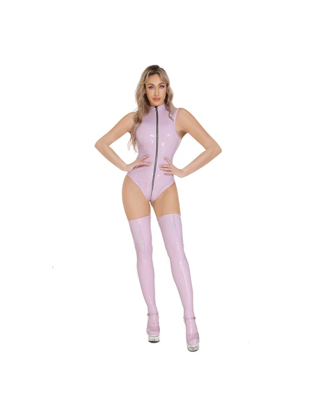 Sexy Bodysuit Underwear Bright Leather PU Jumpsuit Patent Leather Sexy Crotch Jumpsuit Tights XX6957