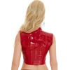 Bright Leather Short Pants PU Bright Shiny Colorful Patent Leather Top Nightclubs Sleeveless Tights XX6930