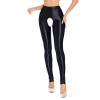 Sexy Pants Silky Oil Shiny Gloss Large Size Open Free Pantyhose Women Leather Pants XX70830