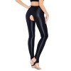 Sexy Pants Silky Oil Shiny Gloss Large Size Open Free Pantyhose Women Leather Pants XX70830