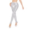 Sexy Pants Silky Oil Shiny Gloss Large Size Open Free Pantyhose Women Leather Pants XX70830