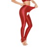 Sexy Pants Silky Oil Shiny Gloss Large Size Open Free Pantyhose Women Leather Pants XX70830