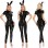 Open Crotch Female Cat Girl Bunny Glossy Patent Leather Magic All Wrap Jumpsuit Sexy Uniform XX69032