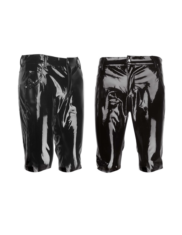 Men Sexy Underwear High Gloss Patent Leather Men Shorts Bar Nightclub Stage Show Outfit XX60052