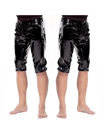 Men Sexy Underwear High Gloss Patent Leather Men Shorts Bar Nightclub Stage Show Outfit XX60052