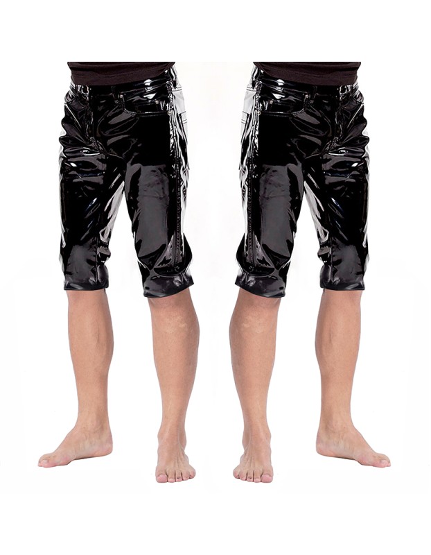 Men Sexy Underwear High Gloss Patent Leather Men Shorts Bar Nightclub Stage Show Outfit XX60052