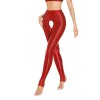 Sexy Pants Silky Oil Shiny Gloss Large Size Open Free Pantyhose Women Leather Pants XX70830