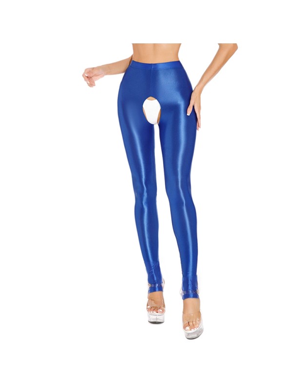 Sexy Pants Silky Oil Shiny Gloss Large Size Open Free Pantyhose Women Leather Pants XX70830