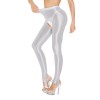 Sexy Pants Silky Oil Shiny Gloss Large Size Open Free Pantyhose Women Leather Pants XX70830