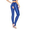 Sexy Pants Silky Oil Shiny Gloss Large Size Open Free Pantyhose Women Leather Pants XX70830