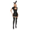 Zip Split Bodysuit High Elastic Bright Leather PU Patent Leather Nightclub Tights Jumpsuit XX69022