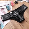 Shorts Bright PVC Women's Underpants Patent Leather Sexy Zipper Open Eductive Shorts SX131