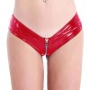 Shorts Bright PVC Women's Underpants Patent Leather Sexy Zipper Open Eductive Shorts SX131