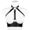 Female Underwear Sexy Leather Bra Strap Adjustable Leather PVC Lingerie Set SX094