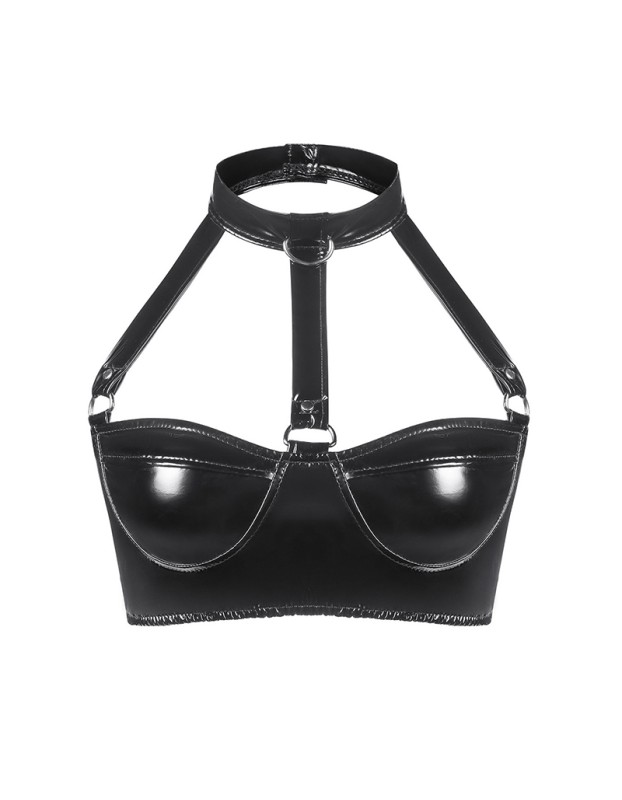Custom Underwear Sexy Leather Bra Strap Babydoll Lingerie Ladies Underwear SX100