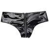 Shorts Bright PVC Women's Underpants Patent Leather Sexy Zipper Open Eductive Shorts SX131