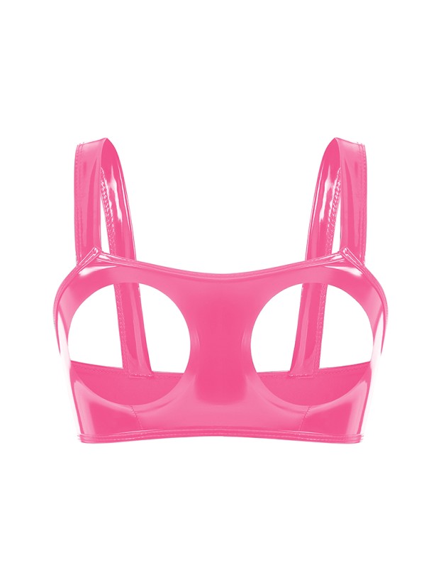 Bright Patent Leather Women's Underwear Bulk PVC Sexy Latex Lingerie SX090