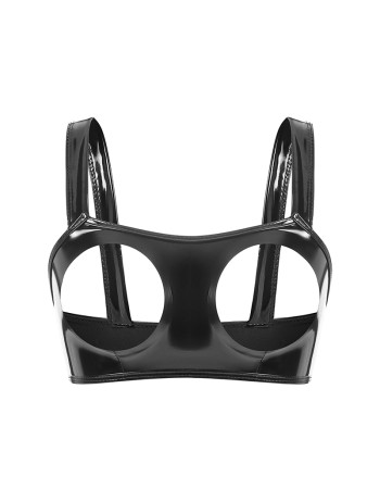 Bright Patent Leather Women's Underwear Bulk PVC Sexy Latex Lingerie SX090