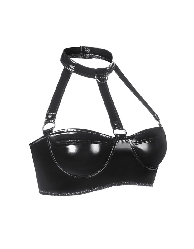 Custom Underwear Sexy Leather Bra Strap Babydoll Lingerie Ladies Underwear SX100