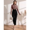 High-necked Design Feels Pleated Streetwear T-shirt Joker Long Sleeve Top T-shirt For Women ZY1068