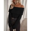 Boat Neck Slim-fit Fashion Sexy Knitted Sweater Long-Sleeved Women's Sweaters ZY1016