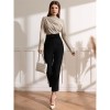 High-necked Design Feels Pleated Streetwear T-shirt Joker Long Sleeve Top T-shirt For Women ZY1068