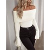 Boat Neck Slim-fit Fashion Sexy Knitted Sweater Long-Sleeved Women's Sweaters ZY1016