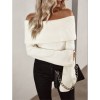 Boat Neck Slim-fit Fashion Sexy Knitted Sweater Long-Sleeved Women's Sweaters ZY1016